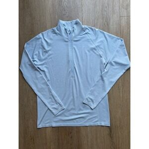 CALIA Womens Light Blue Heathered Quarter Zip Long Sleeve Pullover WCG11044SD L